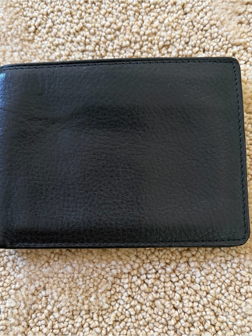 Men's Black Leather Card & Key Holder - Minimal Bifold